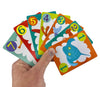 a hand holding cards from Peacable Kingdom Go Fish! Card Game