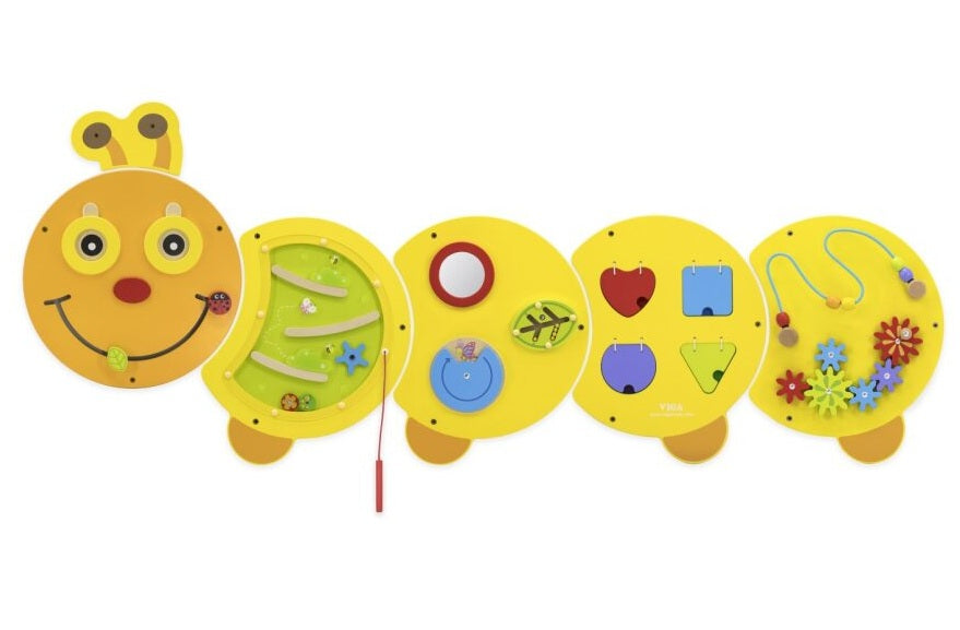 The VIGA Interactive Wall Mural Junior Caterpillar pictured on a white background