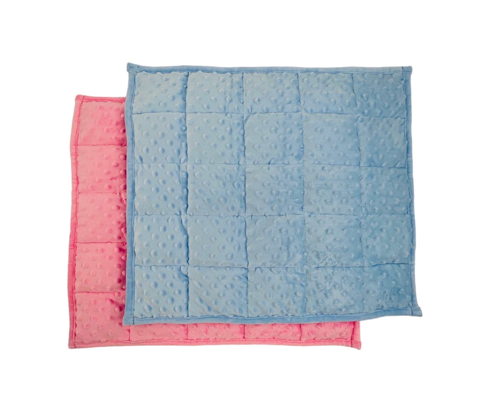 the pink and blue 2.5kg Weighted Lap Pads on a white background