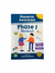 Phase 1 Workbook - Phonemic Awareness front cover with blue boarder showing girl and boy talking with each other