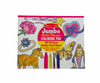 the Jumbo Colouring Pad - multi them/pink on a white background