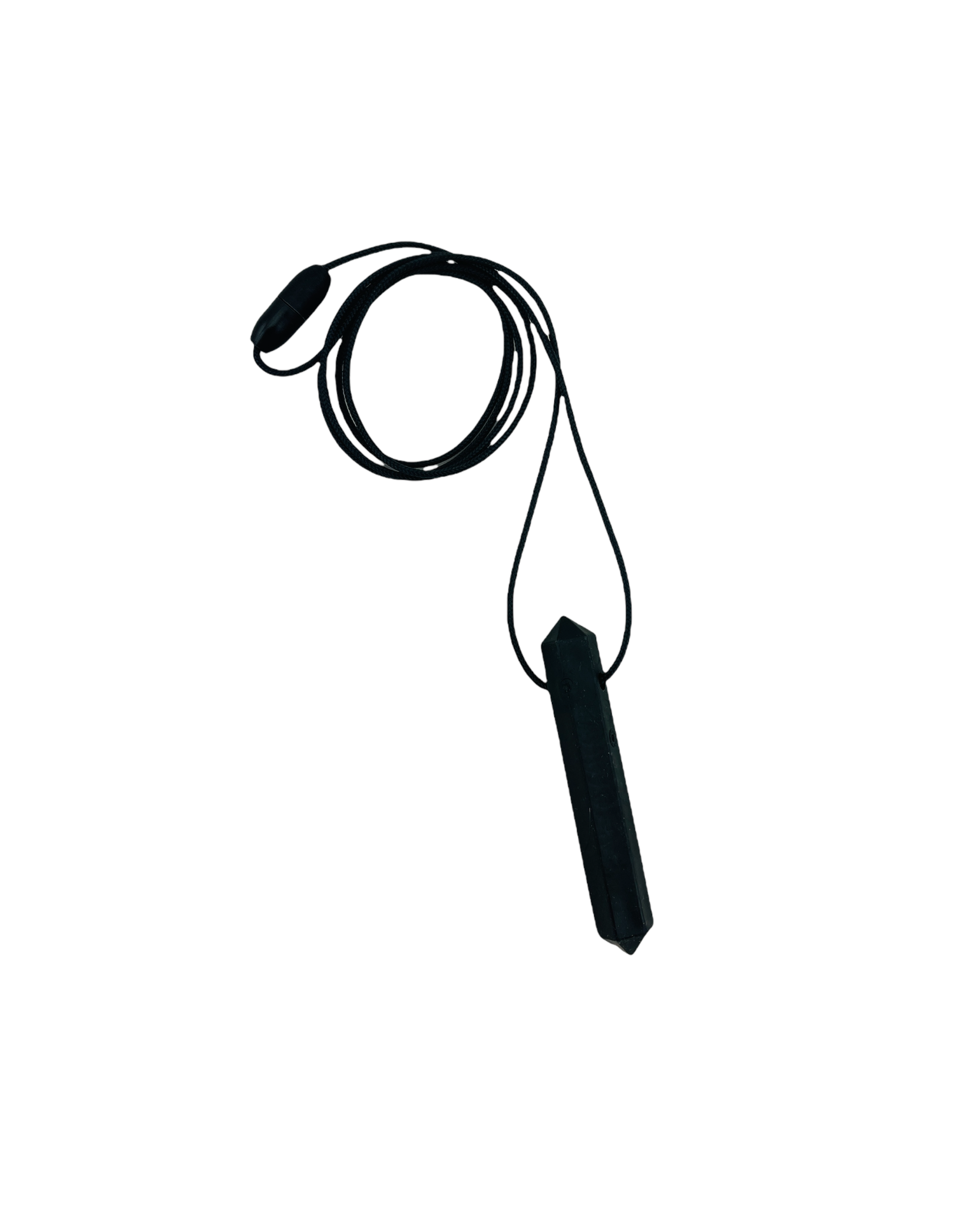 the Black/XT Ark Krypto-Bite Gem Chew with breakaway cord on a white background