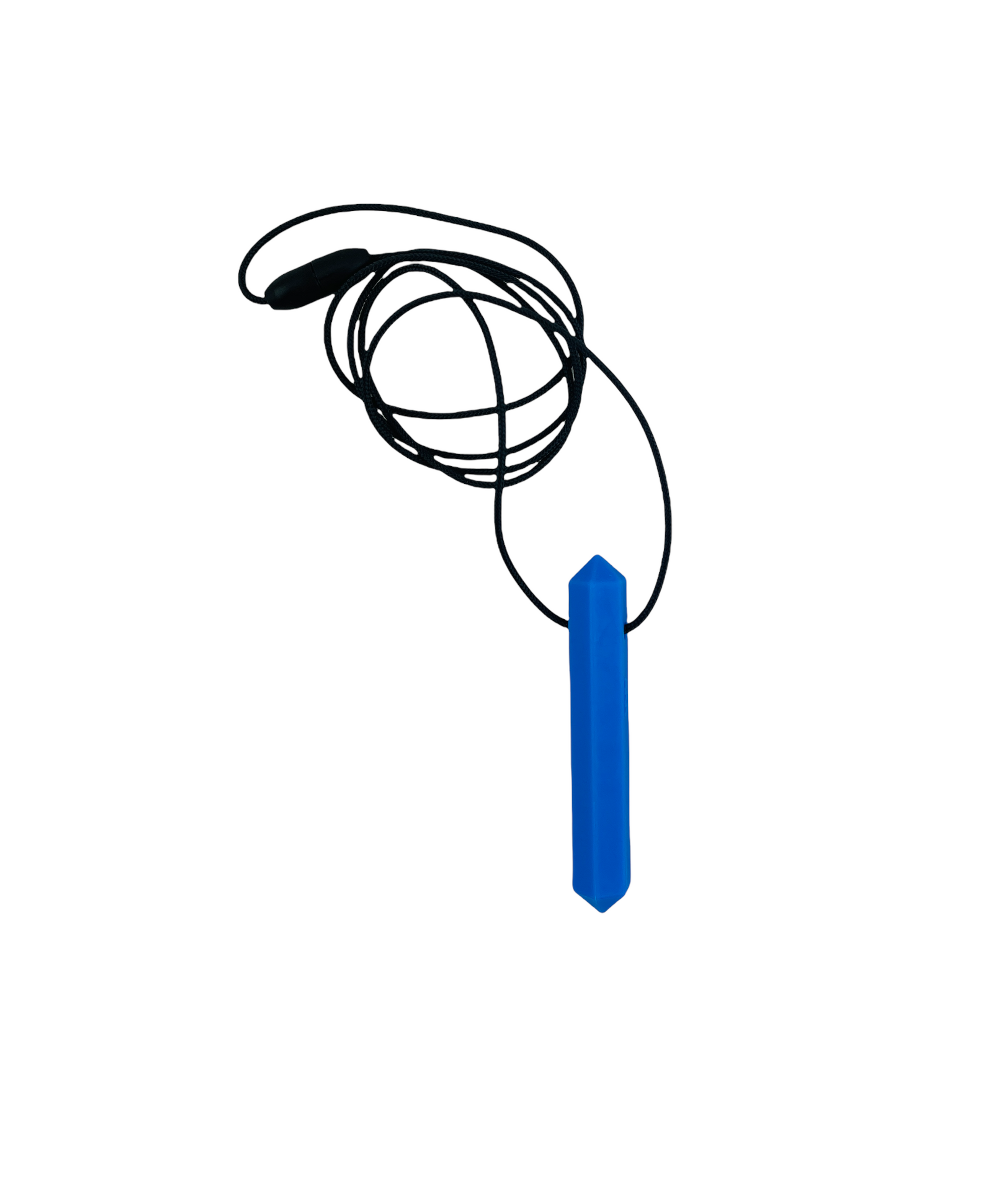 the blue/XTT Ark Krypto-Bite Gem Chew with breakaway cord on a white background