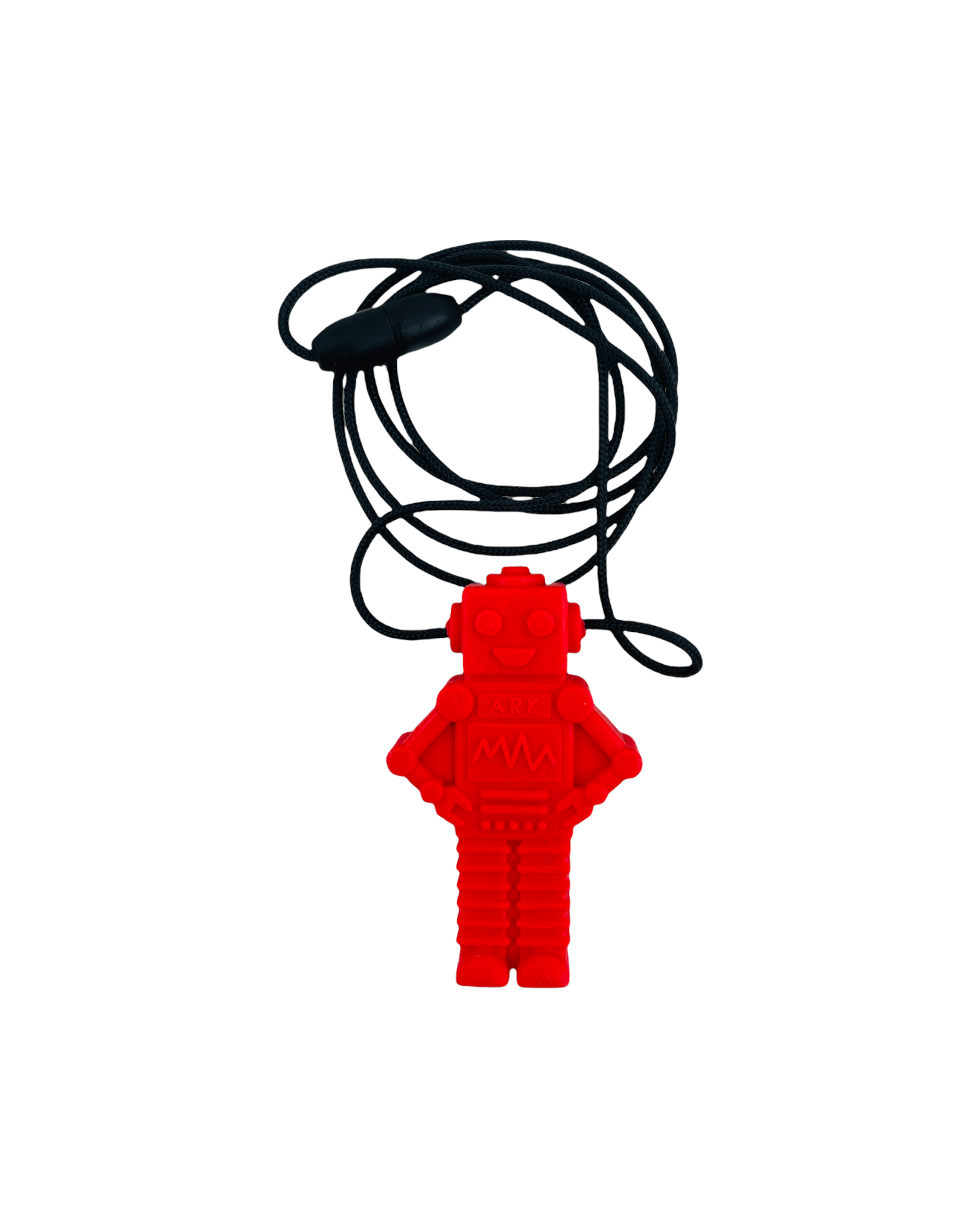 Ark Robo Chew - Standard/Red with breakaway cord placed on white background