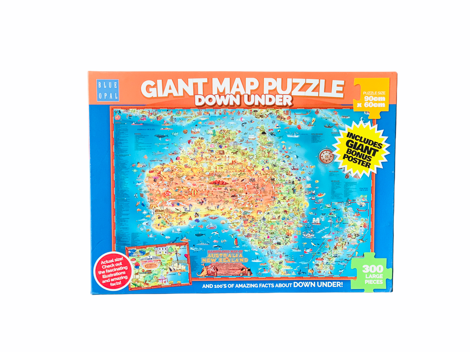 Down Under Map Puzzle - 300pc on white background