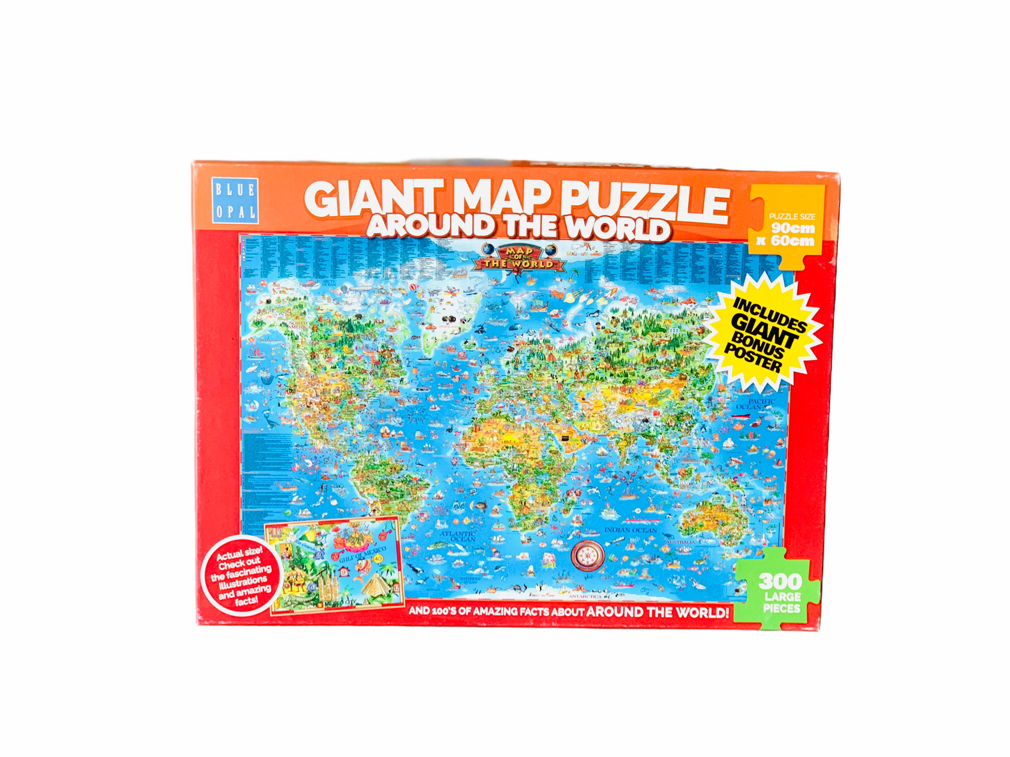 Around the World Puzzle - 300pc packaging box on white background
