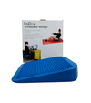 the large blue CanDo Inflatable Wedge in front of it&#39;s box on a white background