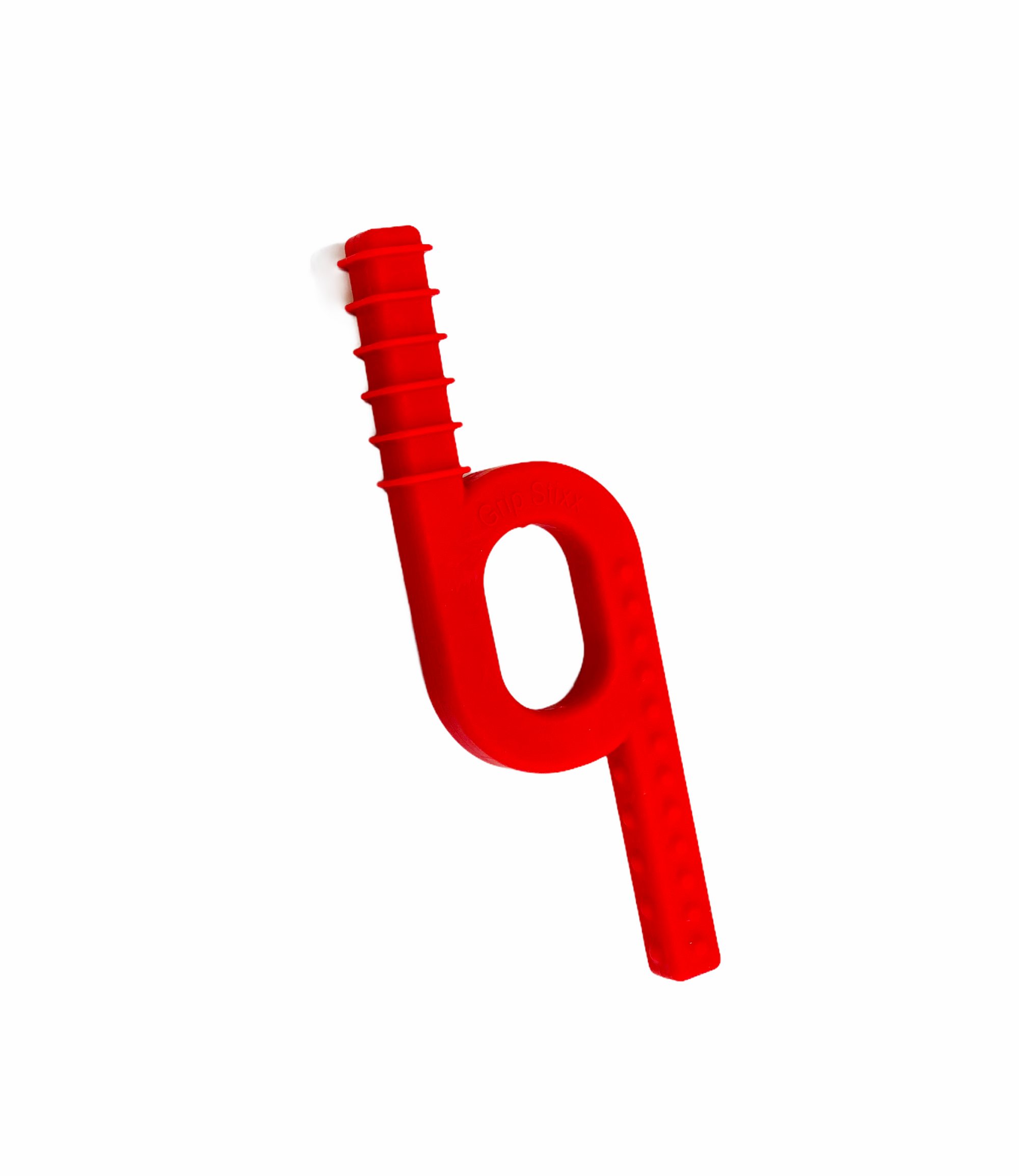 the red Chew Stixx Grip stixx Plain on a white background