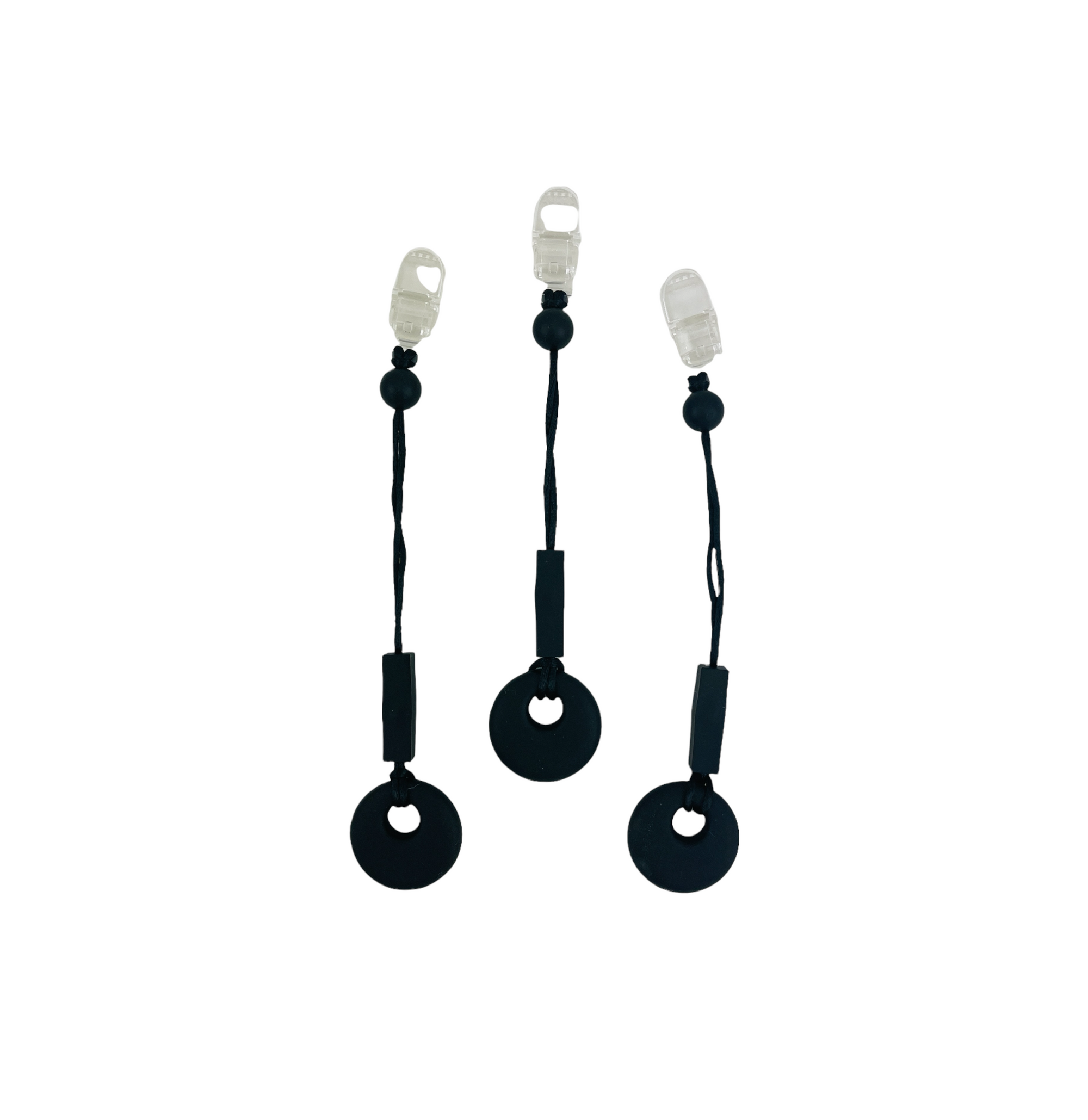 Chewy Charms Shirt Saver - Black/Circle CLIP ON