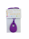 the purple Chewy Charms Necklace Chew - Teardrop in it&#39;s packet