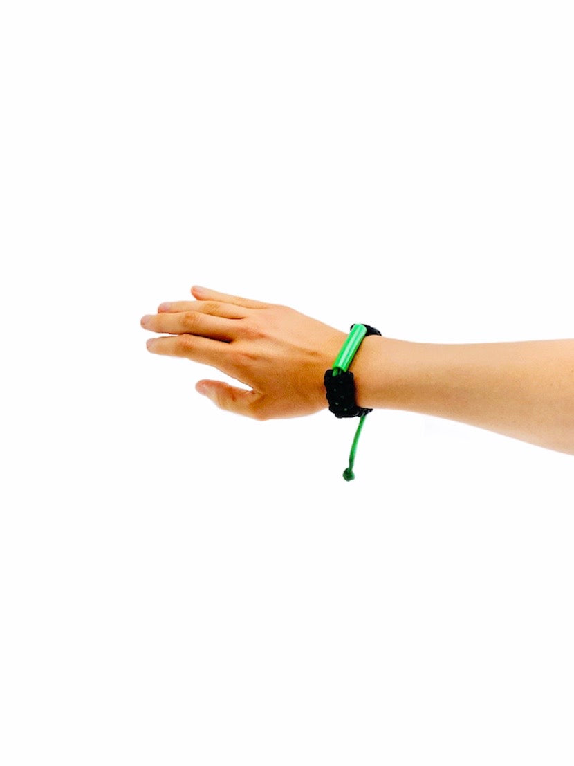 a hand wearing the regular Chubuddy Parachewer Bracelet