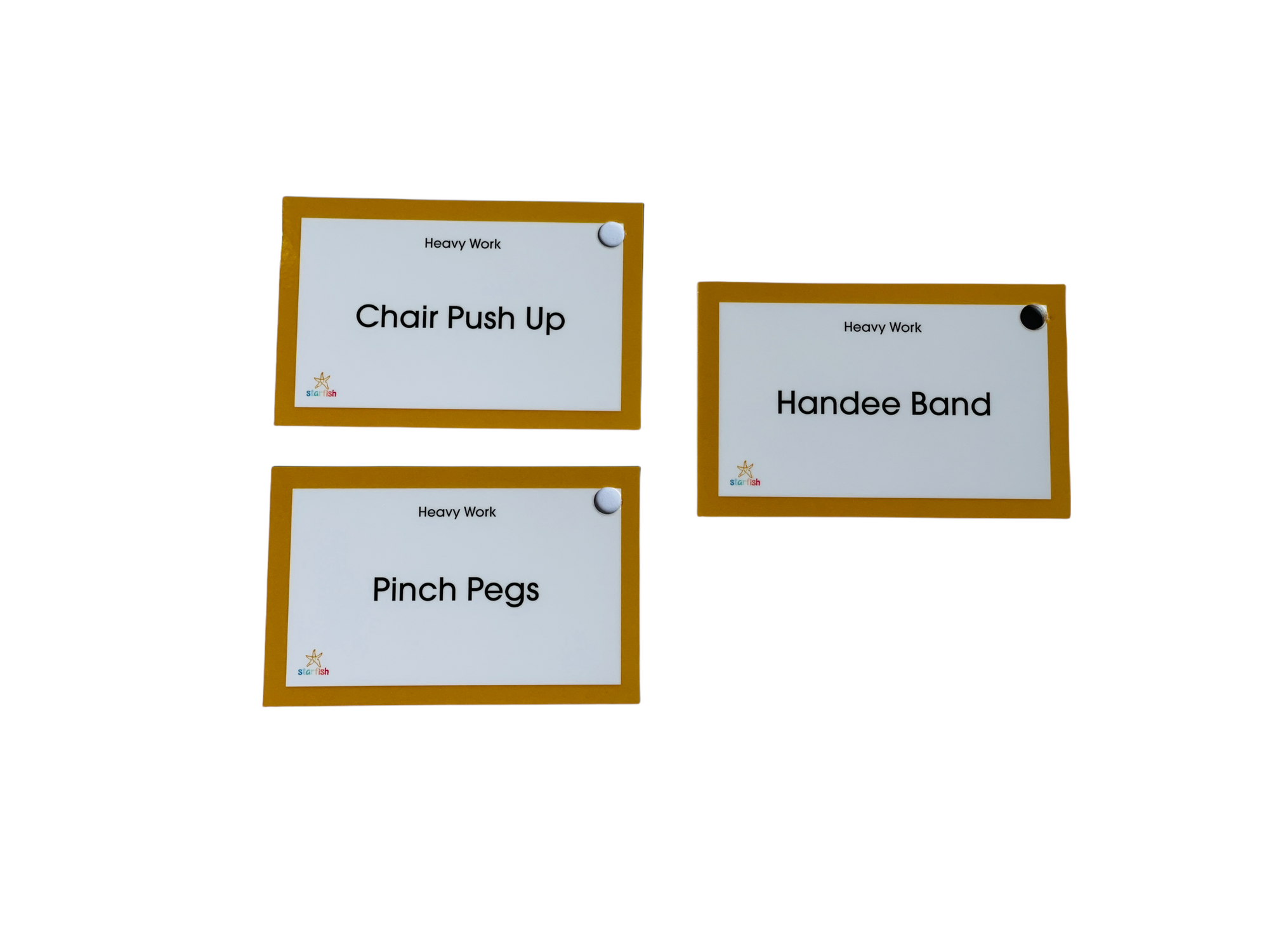 3 heavy work cards from the Classroom Proprioceptive Activities Cards