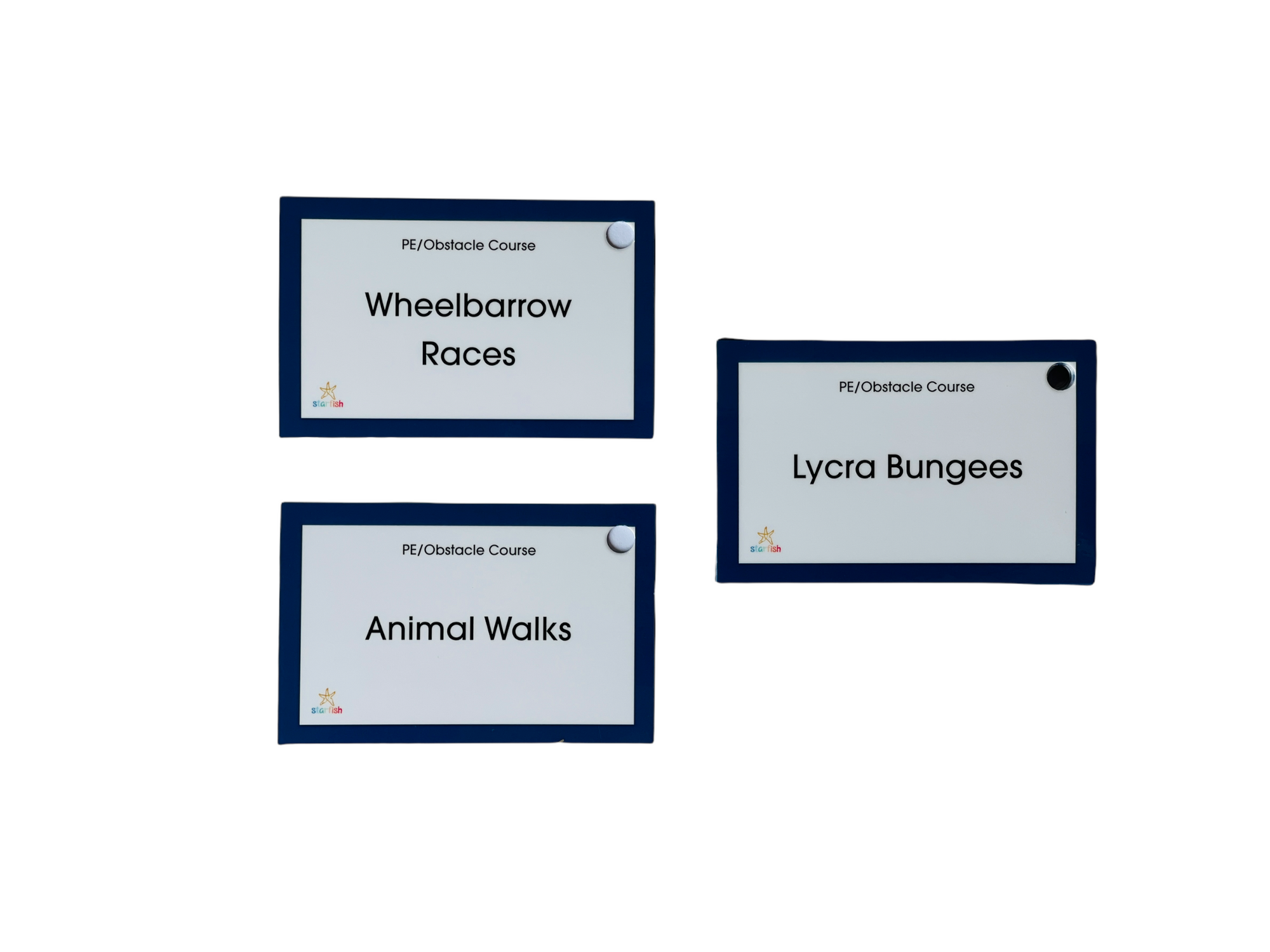 3 PE/obstacle course cards from the Classroom Proprioceptive Activities Cards