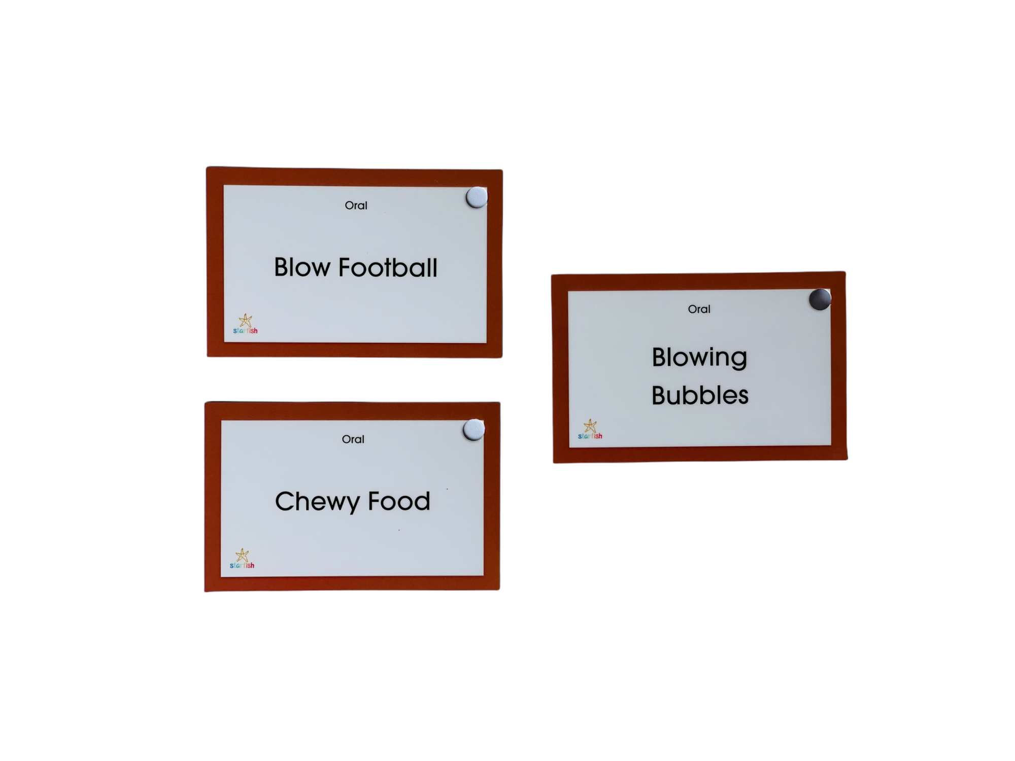 3 oral cards from the Classroom Proprioceptive Activities Cards