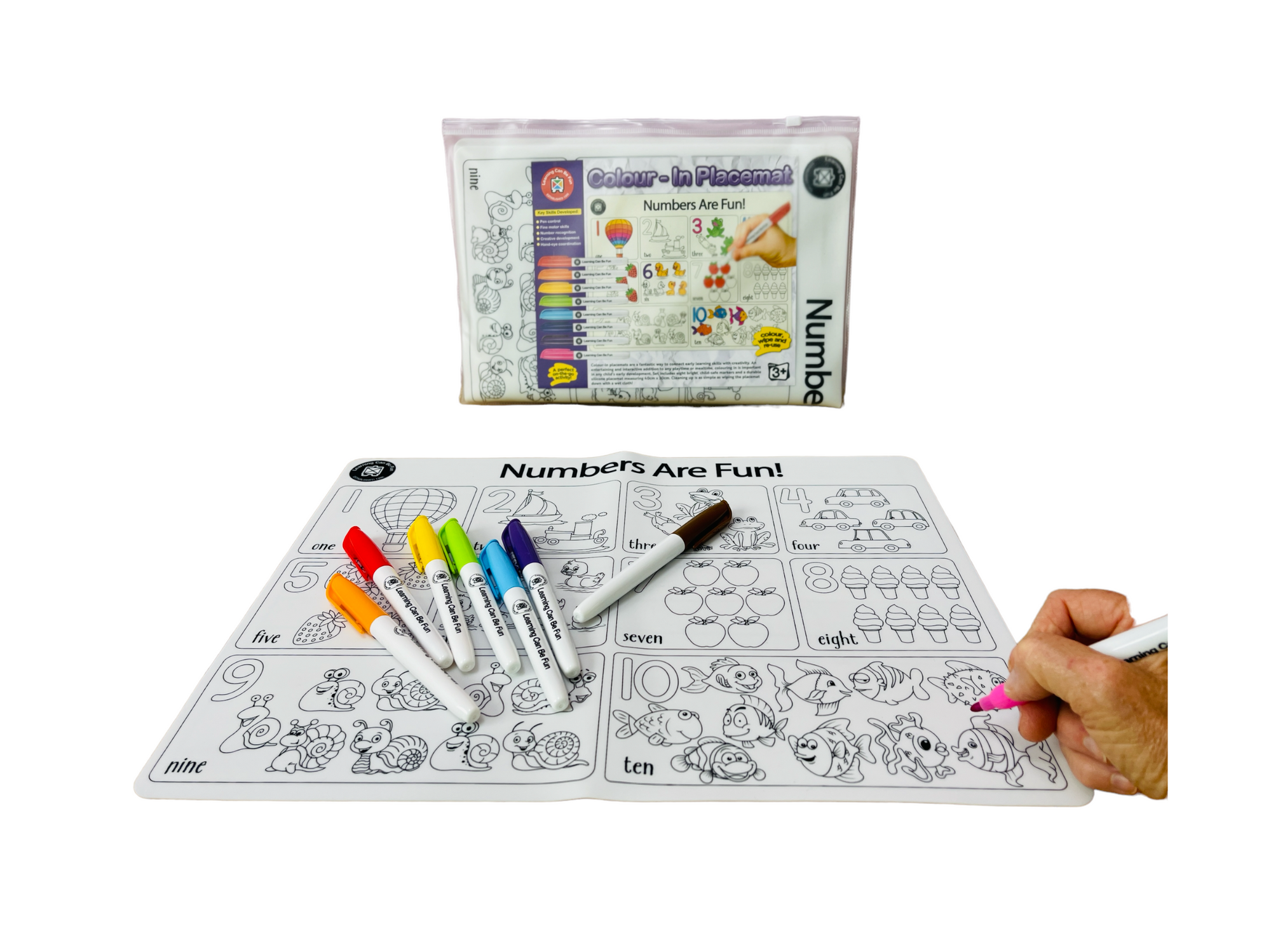 Colour In Placemat - Numbers