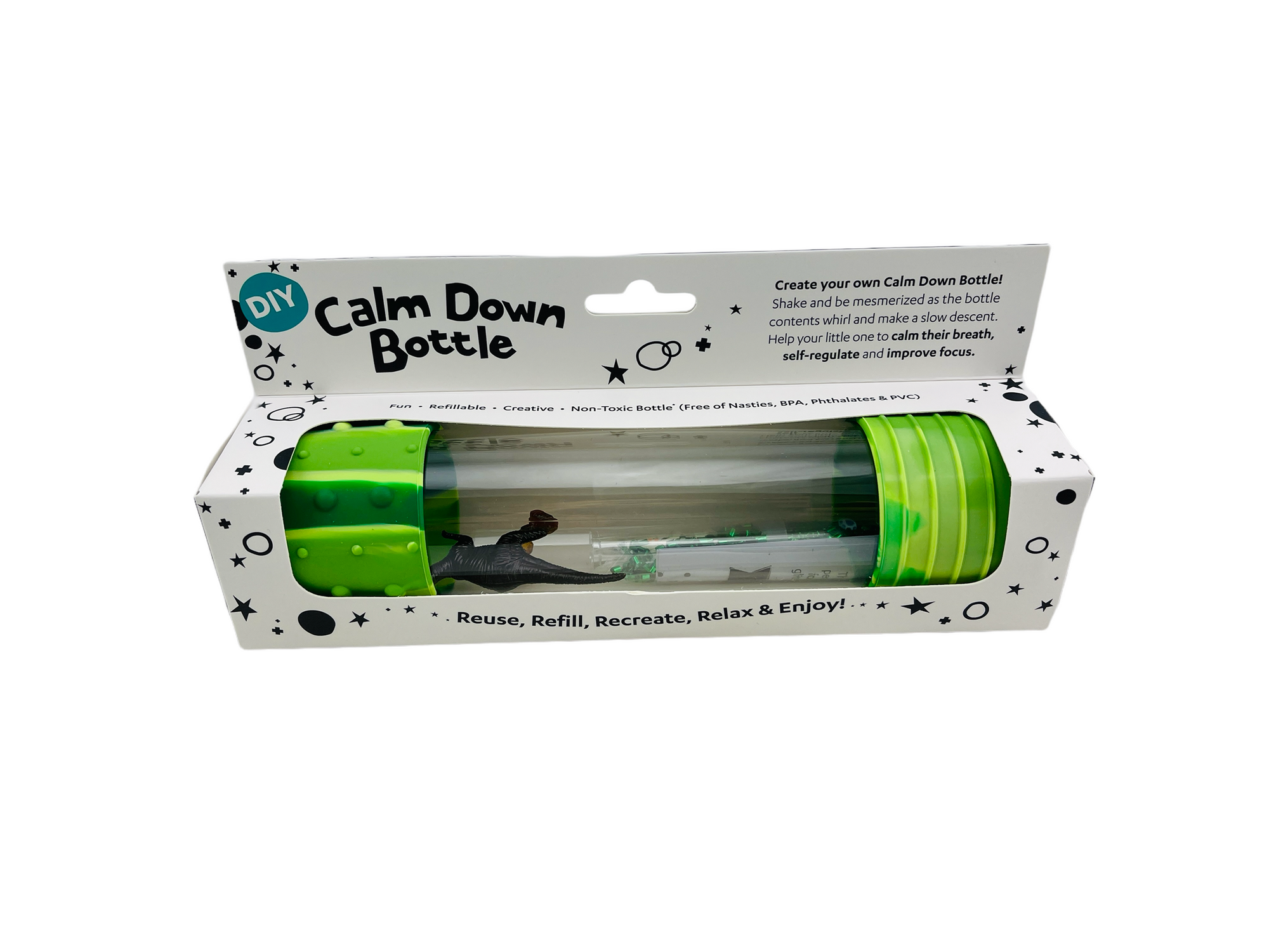 DIY Calm Down Bottle Dinosaur