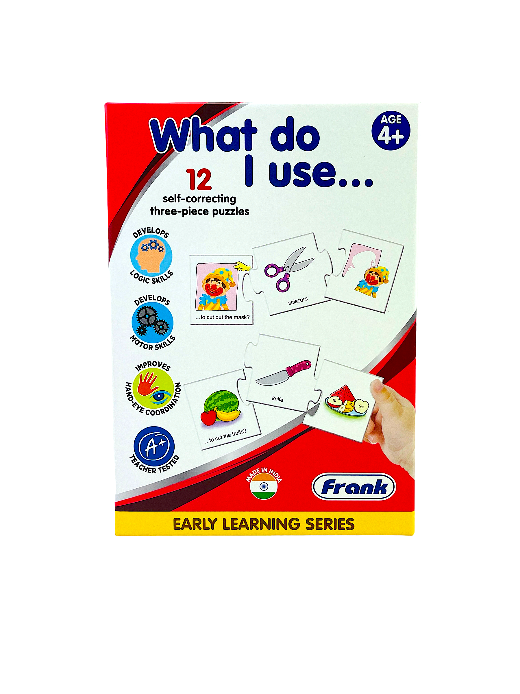 the Frank Early Learning Series - What Do I Use? box on a white background