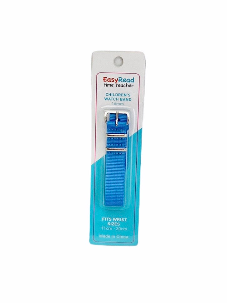 Easy Read Watch Strap - Bright Blue in packaging on white background