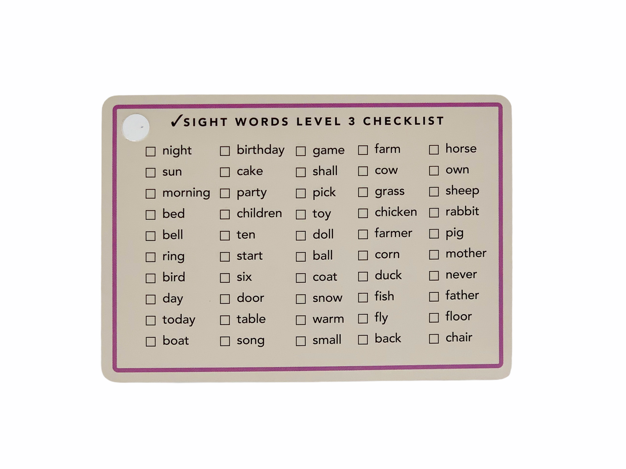 Eeboo Sight Words Level 3