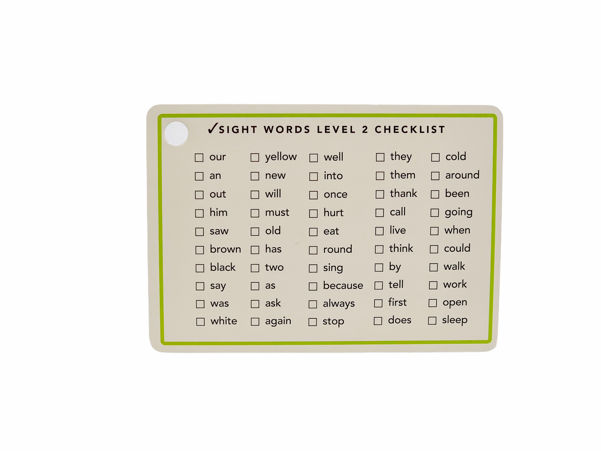 Eeboo Sight Words level 2