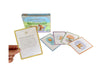 The Eeboo Centering Cards - Anytime cards on display in front of box with a hand holding one