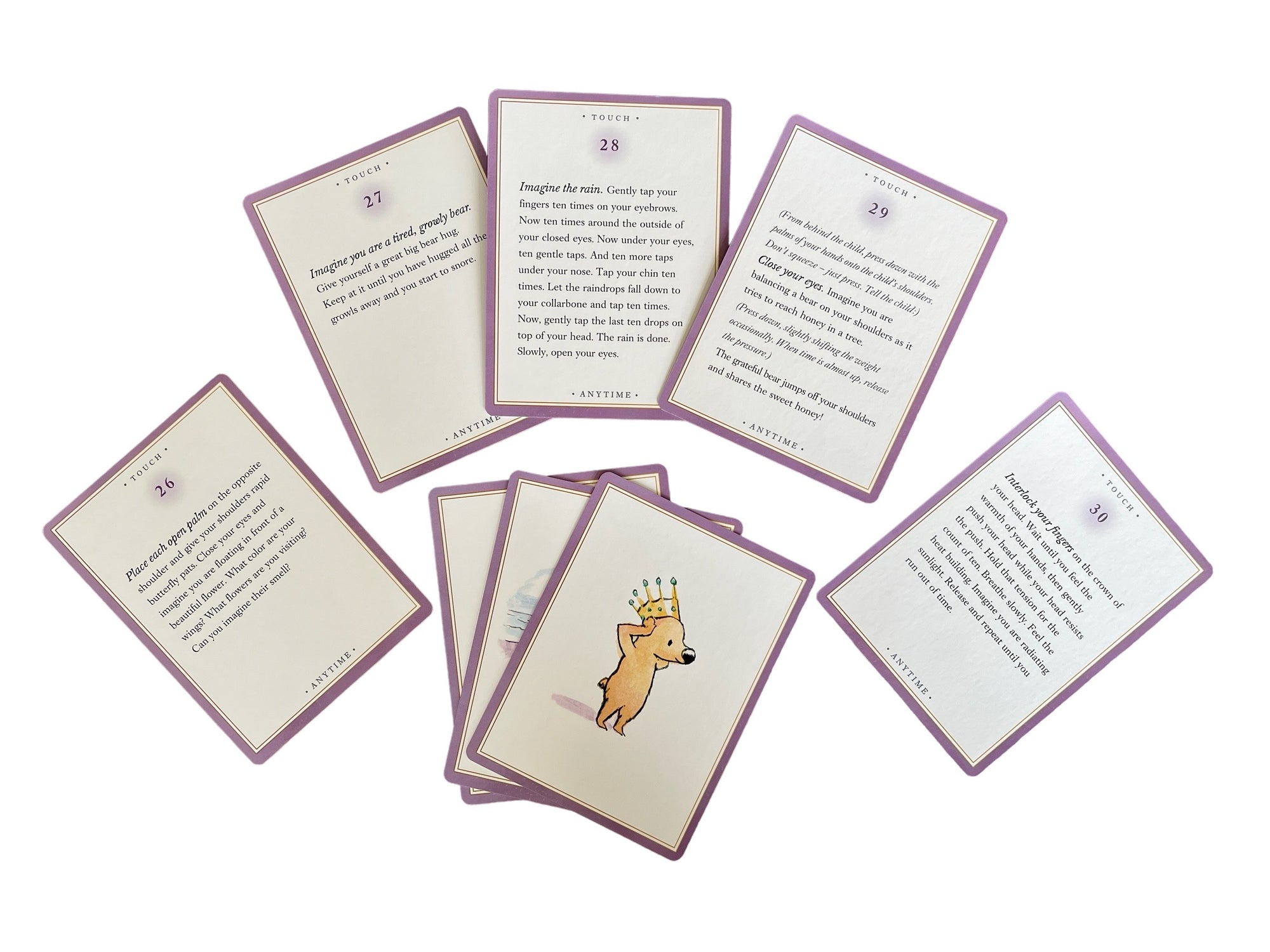 the Eeboo Centering Cards - Anytime cards on display