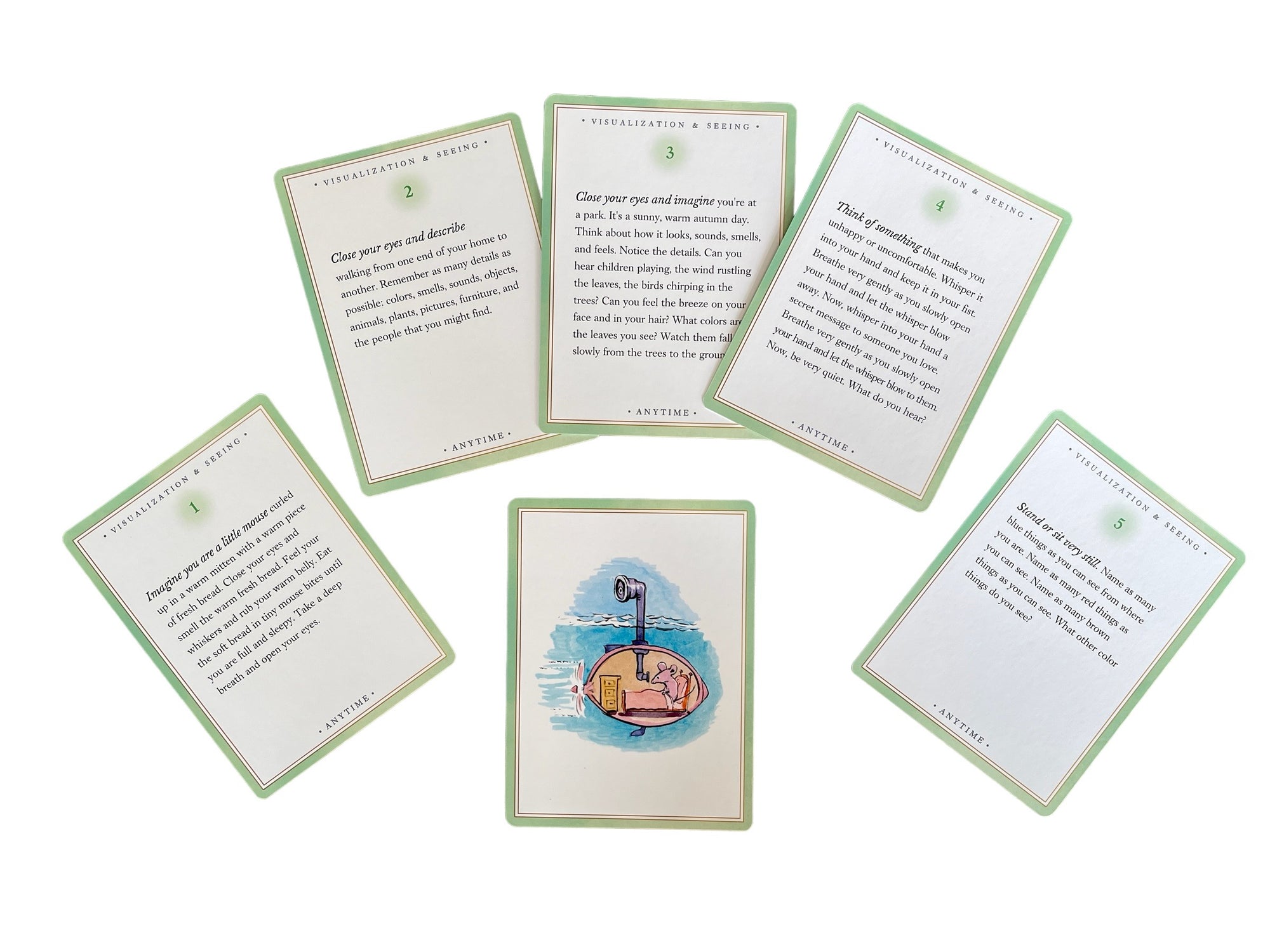 the Eeboo Centering Cards - Anytime cards on display