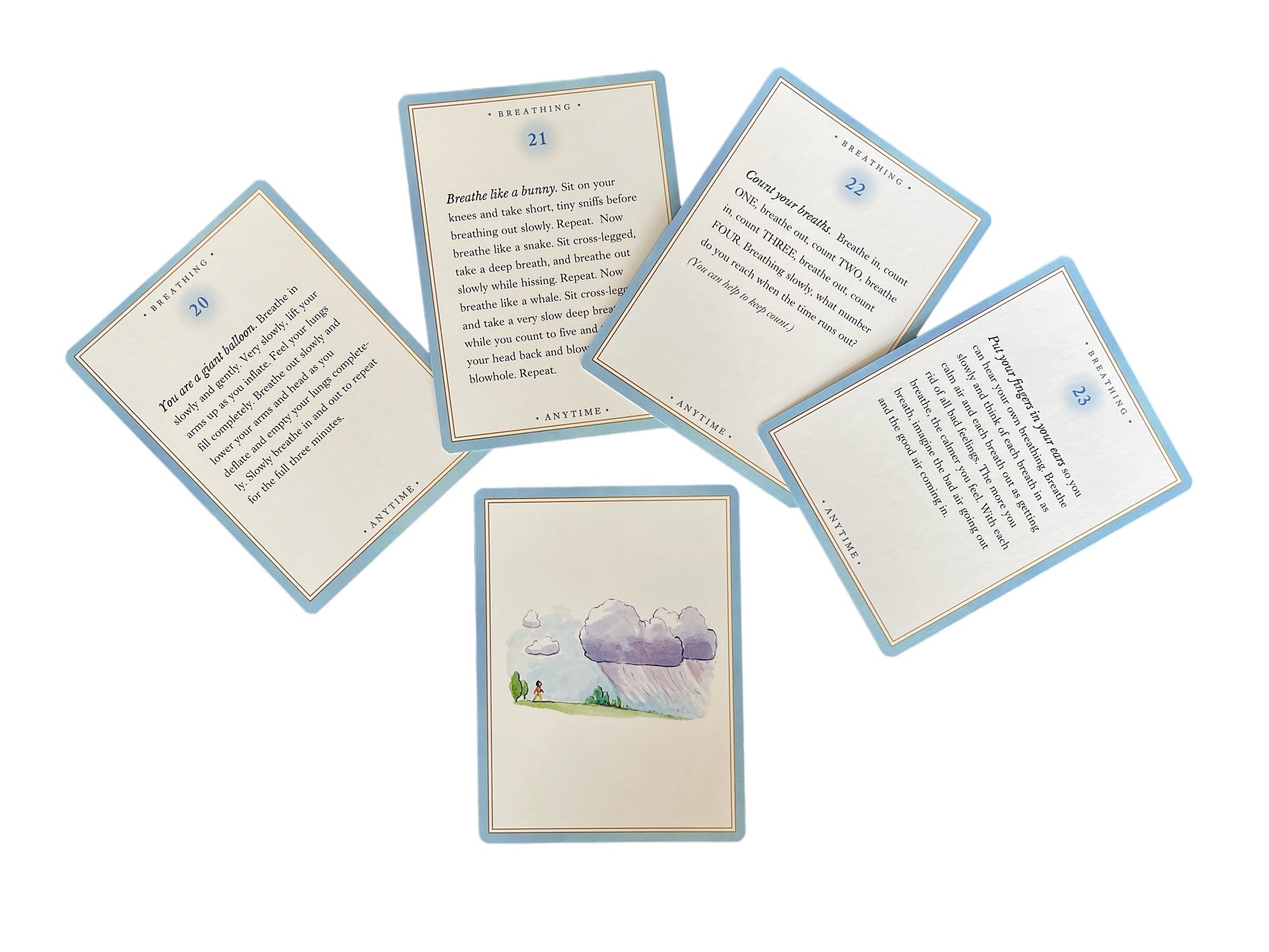The Eeboo Centering Cards - Anytime cards on display