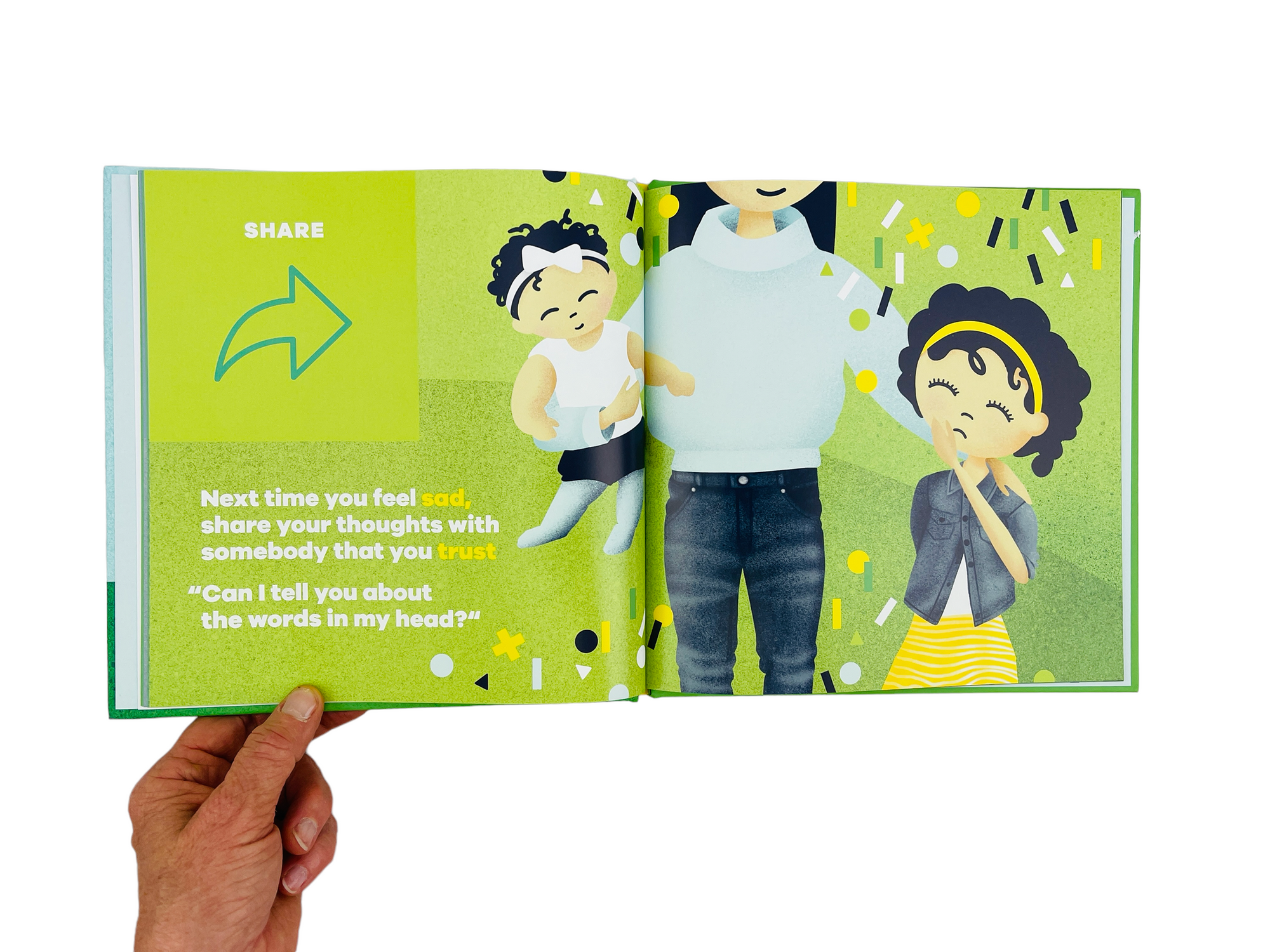 a person opening the How to Recycle Your Feelings Book