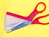 the Ultra Safe Scissors on yellow background