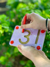 a hand tracing the letter 3 with the viga magnetic tracing numerals 