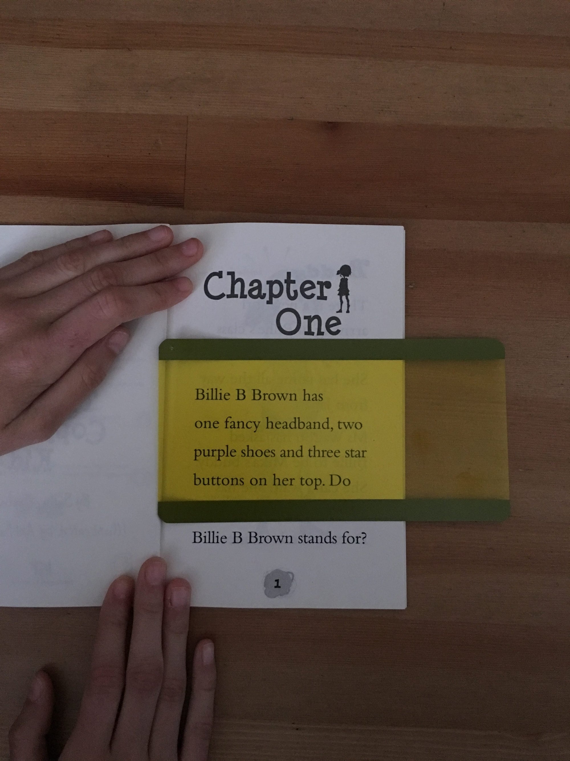 The yellow Large Highlight Strip placed on book