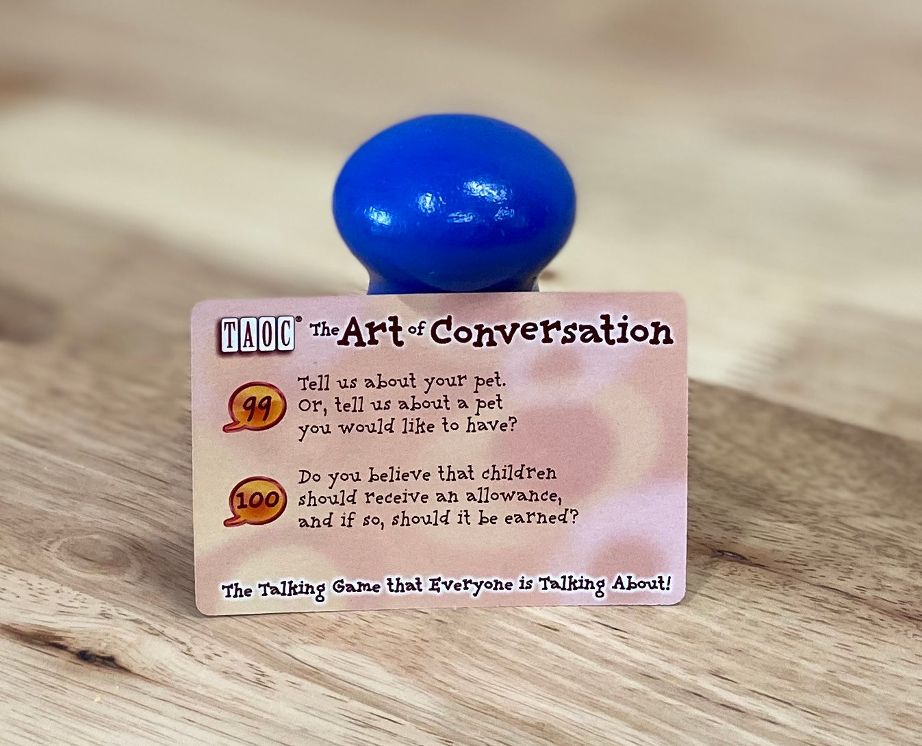 One card from Art of Conversation Children&#39;s displayed on a table