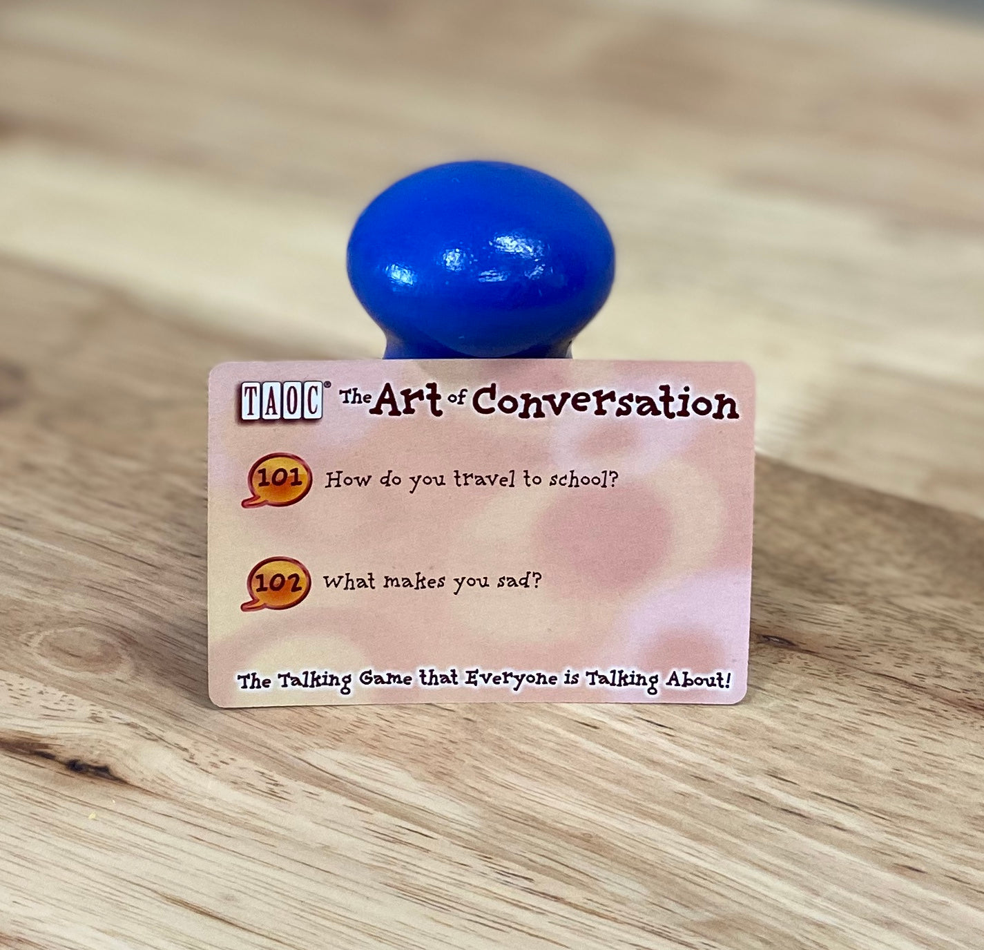 One card from Art of Conversation Children&#39;s displayed on a table