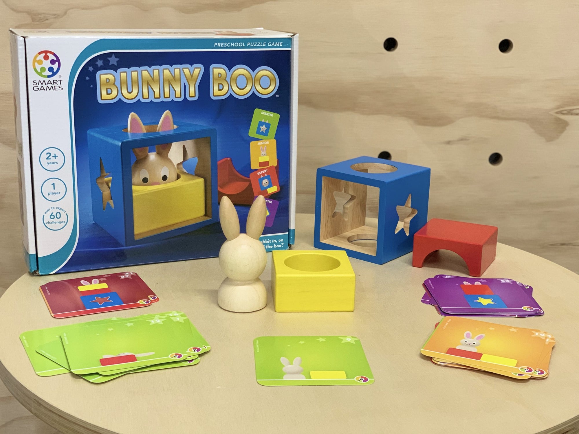 Smart Games Bunny Boo Game on display on wooden table