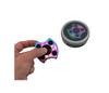 a hand holding the Kaiko Gamer Fidget Spinner - Metal in front of it&#39;s storage case