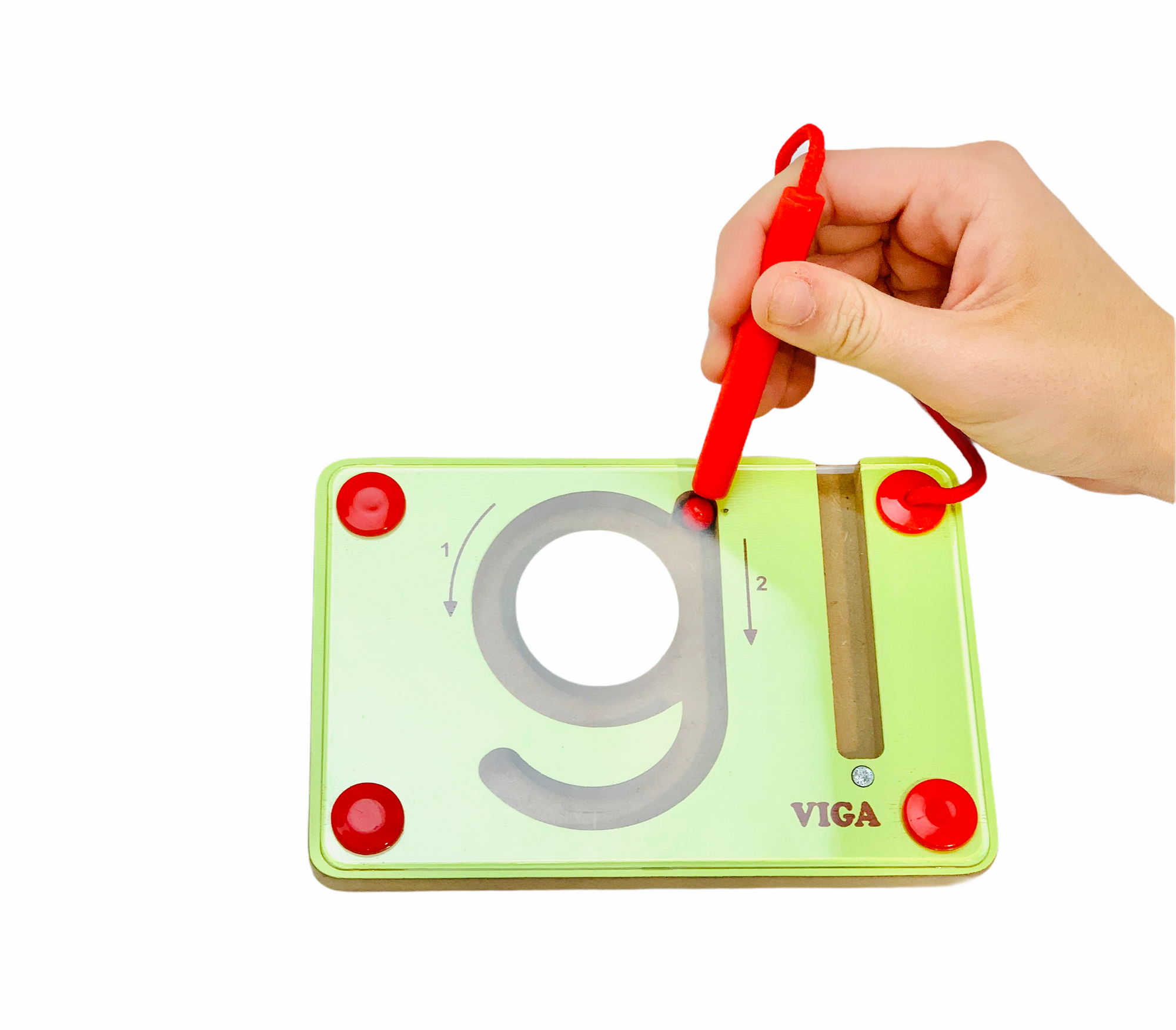 hand tracing the Viga Magnetic Tracing Lower case letters