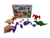 the Magnetic Mix or Match - Dinosaurs set 2 on display with a hand holding one of the pieces 