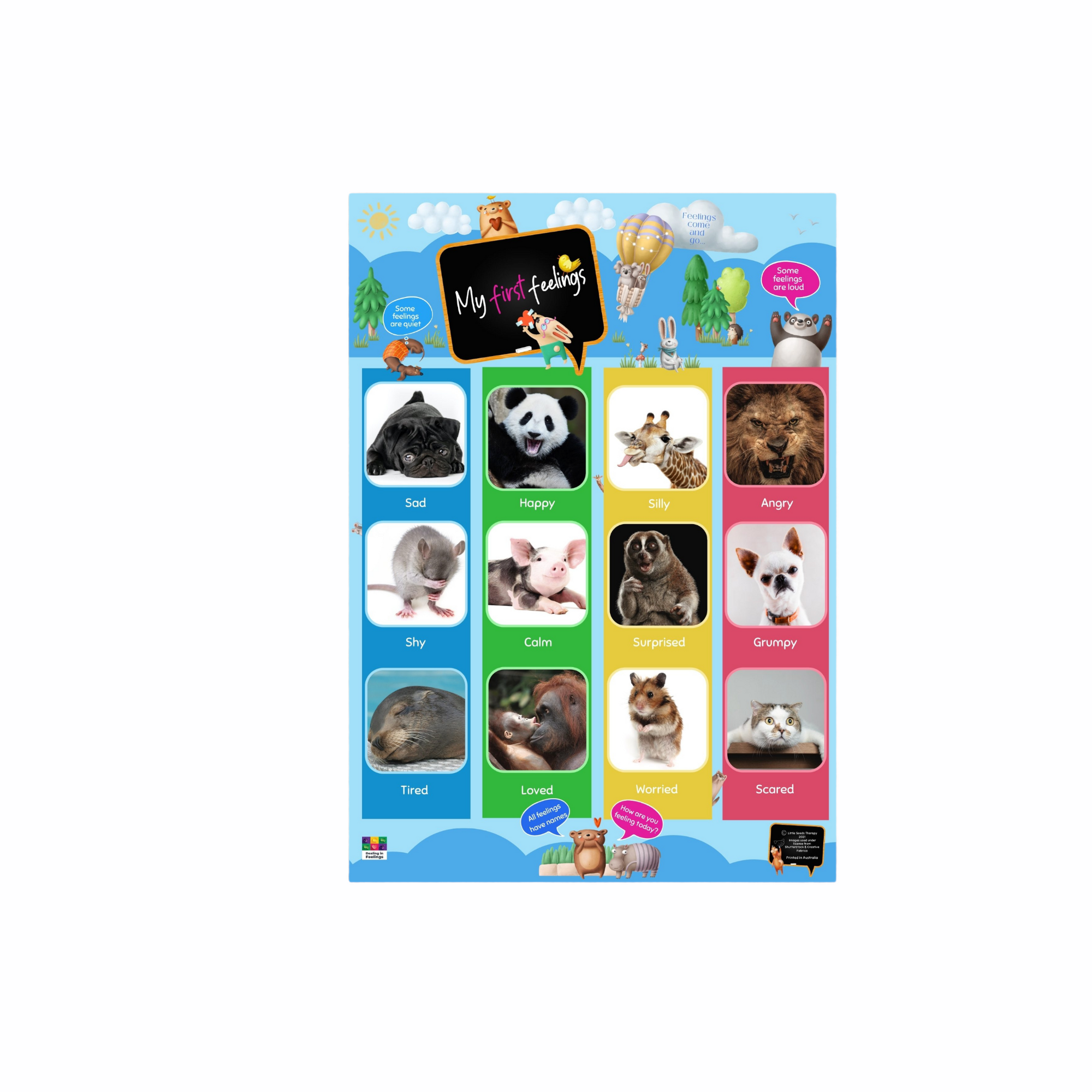 The My First Feelings Chart with white background