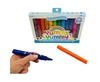 a hand holding the blue yummy yummy marker in front of the Ooly Yummy Yummy Scented Markers 12pk