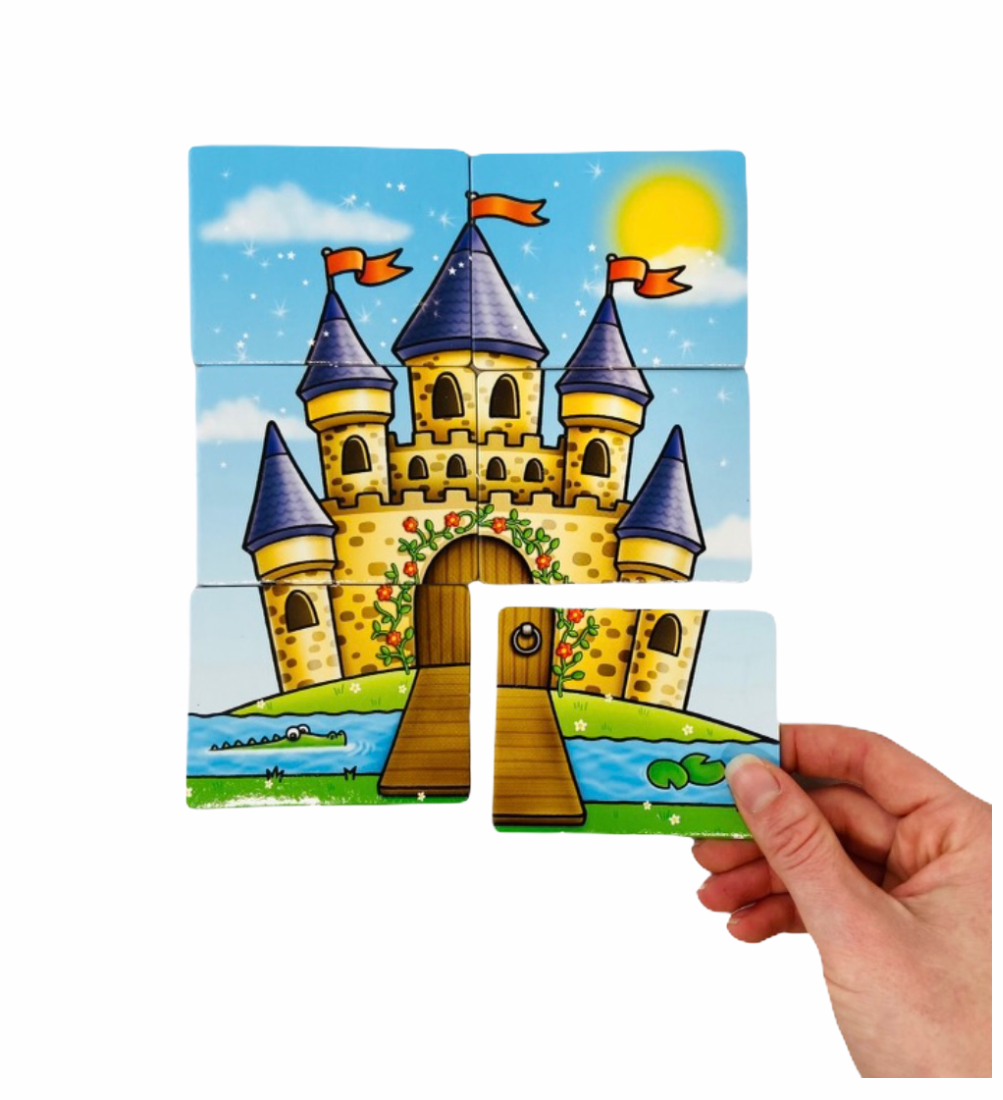 a hand holding one of 6 Orchard Knights and Dragons Game cards