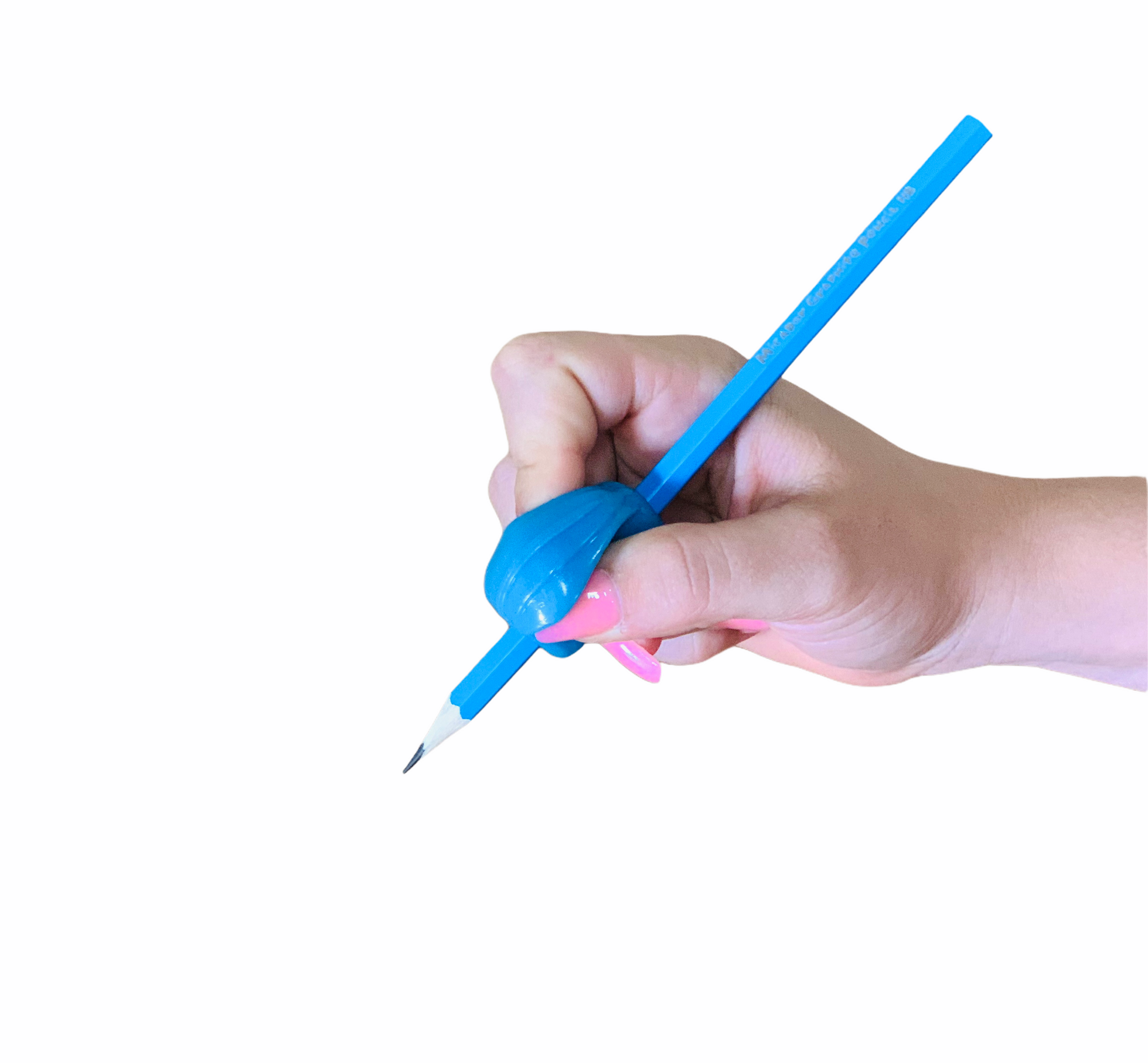 Hand holding the TPG Pencil Grip Crossover