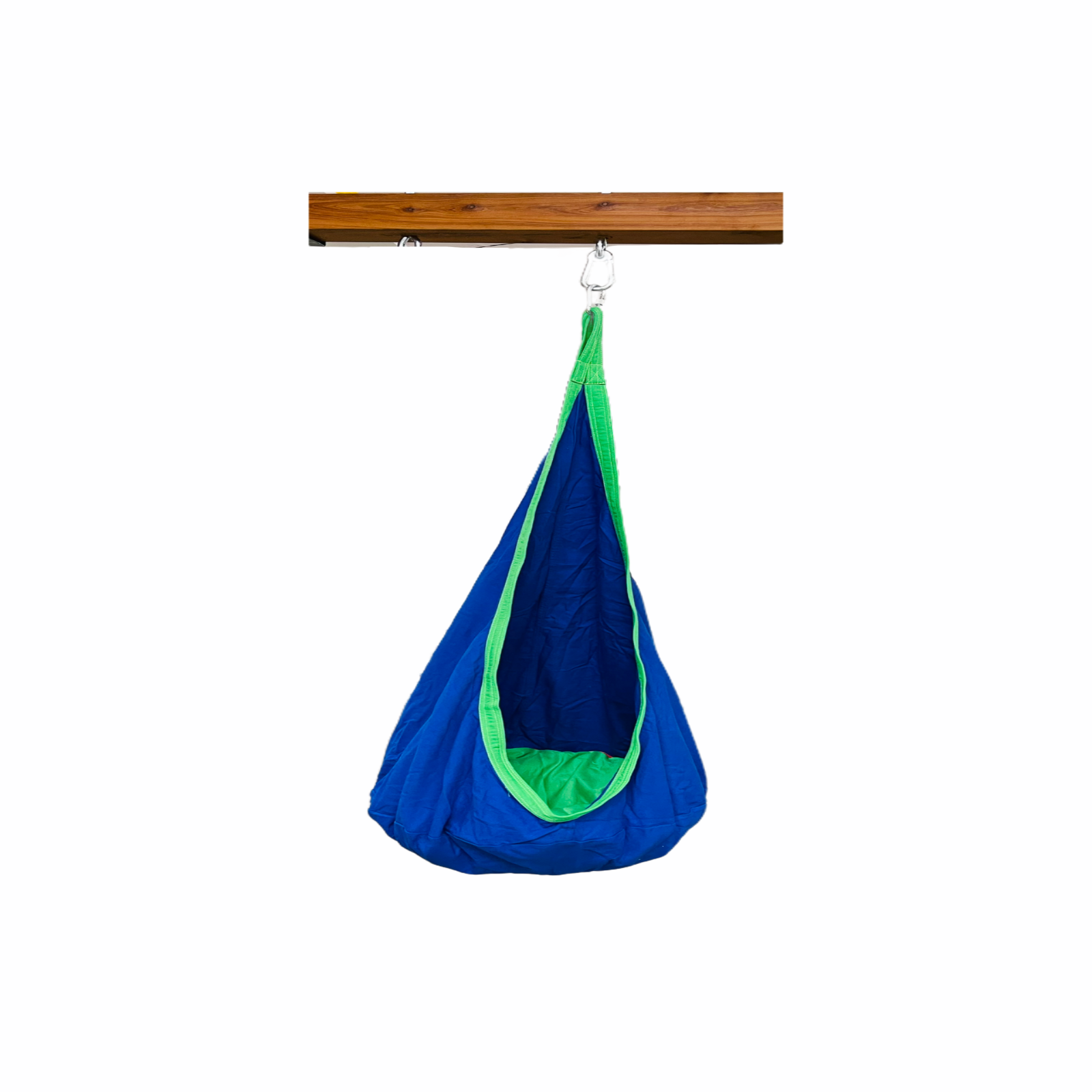 Harkla Sensory Pod Swing shown hanging