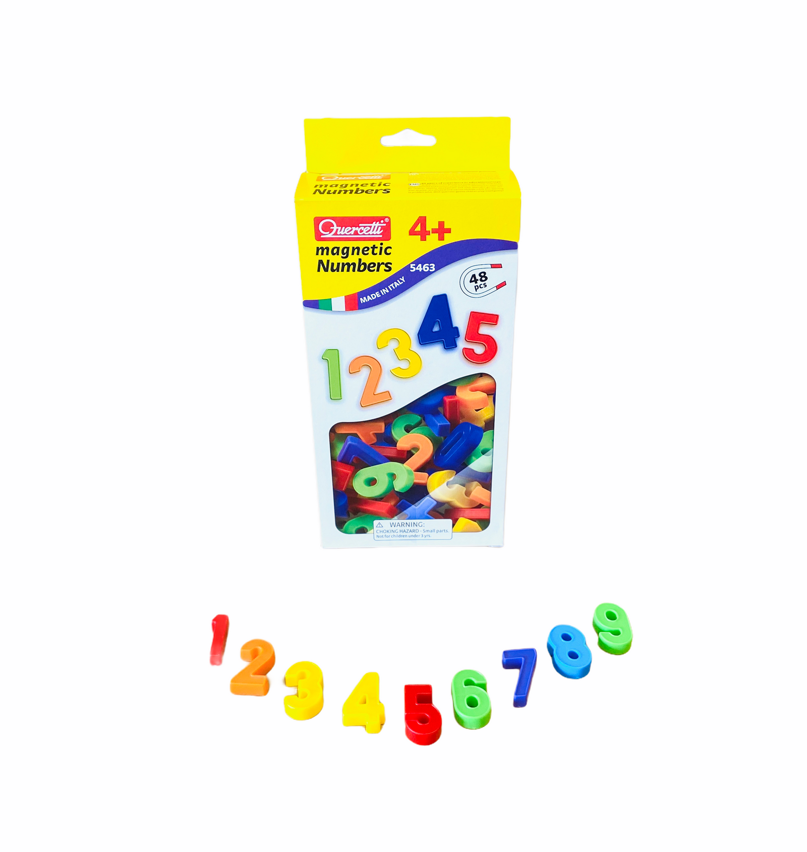 the Quercetti Magnetic Numbers box with numbers 1 to 9 laid in front