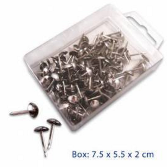 Fun Factory Tap Tap Nails in clear storage box with 3 nails laid outside on white background