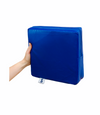 hand holding the Senseez Vibrating Cushion - Blue Square