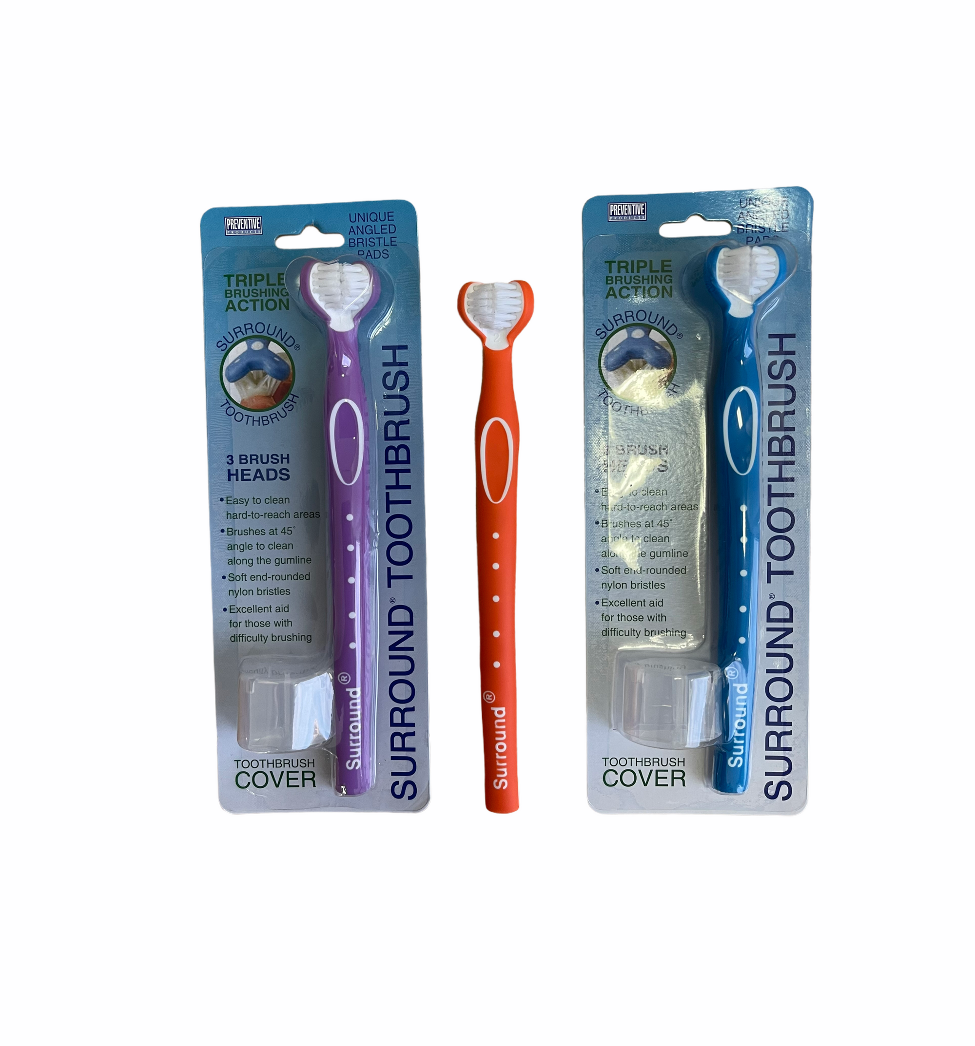 3 Surround Toothbrush - Adult brushes next to each other
