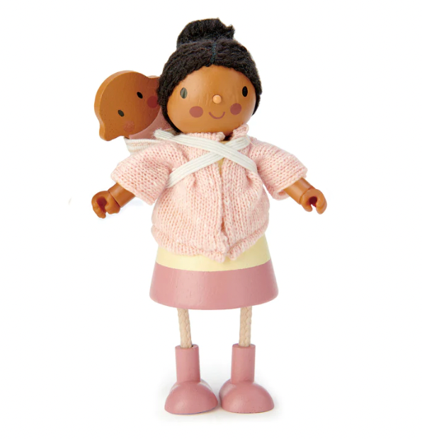 Tender Leaf Flexible Wooden Doll with Baby