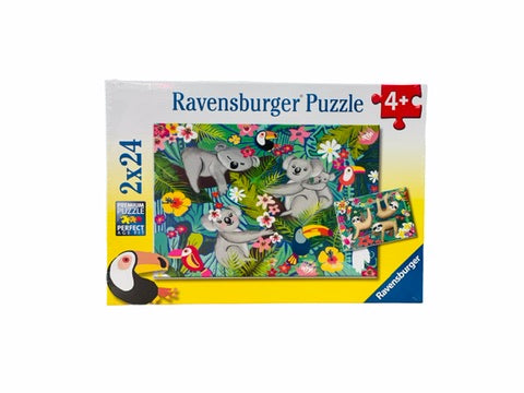 Ravensburger Puzzle Koalas and Sloths 2x24 on white background