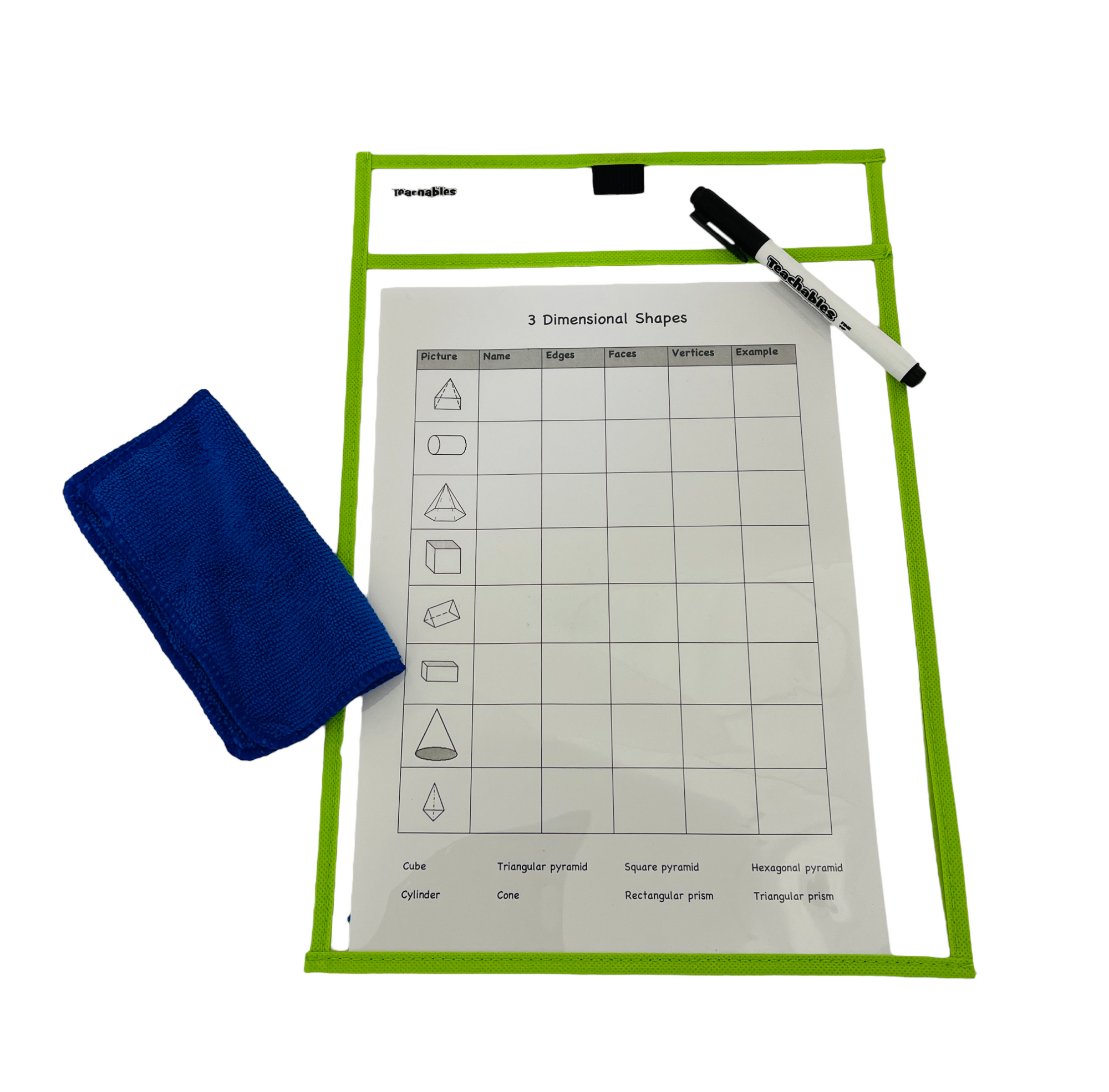 the green Write on - Wipe Off Sleeve